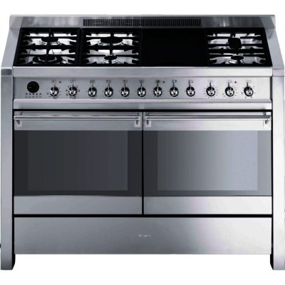 Smeg 120cm A4-8 Dual Cavity Dual Fuel Opera Range Cooker in Stainless Steel